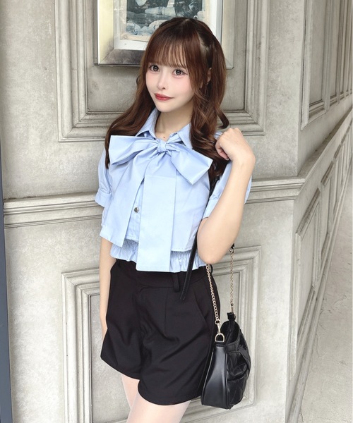 one way（ワンウェイ）の「リボンレイヤードブラウス（シャツ/ブラウス・レディース・ブルー系その他/ピンク/オフホワイト・FREE）」の5枚目の写真