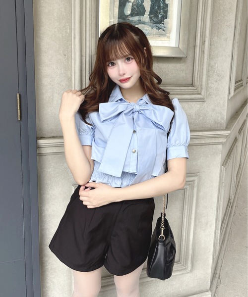 one way（ワンウェイ）の「リボンレイヤードブラウス（シャツ/ブラウス・レディース・ブルー系その他/ピンク/オフホワイト・FREE）」の7枚目の写真