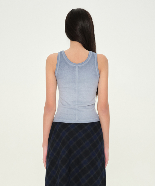 MUSINSA STANDARD WOMAN（ムシンサスタンダードウーマン）の「ウィメンズダーティダイドタンクトップ [ダスティブルー]（Tシャツ/カットソー・レディース・その他・SMALL/MEDIUM/LARGE/X-SMALL）」の3枚目の写真