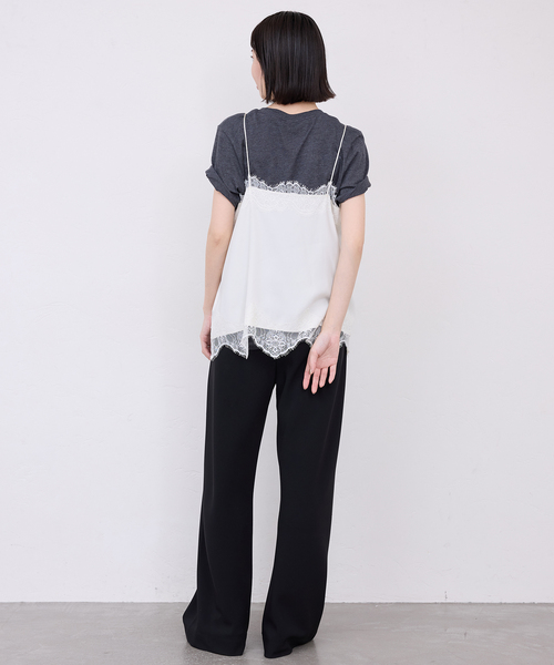 SLOBE IENA（スローブイエナ）の「《追加2》サテンレースキャミソール（キャミソール・レディース・ブラック・FREE）」の16枚目の写真