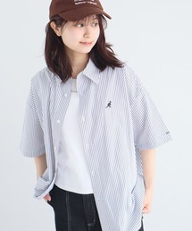 KANGOL（カンゴール）の「【KANGOL カンゴール】別注 オーバーサイズ ワンポイントロゴ刺繍 半袖シャツ（シャツ/ブラウス）」