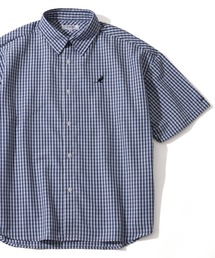 KANGOL（カンゴール）の「【KANGOL カンゴール】別注 オーバーサイズ ワンポイントロゴ刺繍 半袖シャツ（シャツ/ブラウス）」