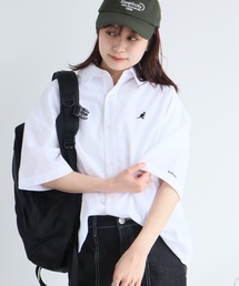KANGOL（カンゴール）の「【KANGOL カンゴール】別注 オーバーサイズ ワンポイントロゴ刺繍 半袖シャツ（シャツ/ブラウス）」