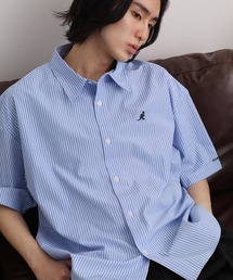 【KANGOL/カンゴール】別注 オーバーサイズ ワンポイントロゴ刺繍 半袖シャツ