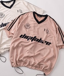 SlashDate（スラッシュデイト）の「【82】カットスウェード ロゴ刺繍 ゲームシャツ/ドローコード/ユニセックス/レディース/メンズ【Sサイズ～Lサイズ】（Tシャツ/カットソー）」