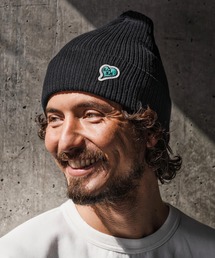 1minute 1second（ワンミニットワンセカンド）の「mko13397-heart patch cotton knit cap コットンニット帽(1M26N300)（ニットキャップ/ビーニー）」