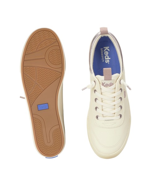 Keds（ケッズ）の「Keds ケッズ センター スリー スリップオン レザー ナチュラルホワイト（スニーカー・レディース・オフホワイト・22.5cm/23.0cm/23.5cm/24.0cm/24.5cm/25.0cm）」の5枚目の写真