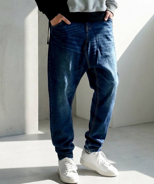 antiqua（アンティカ）の「サルエル デニムパンツ（デニムパンツ・レディース・ブルー系その他/インディゴブルー・LARGE/MEDIUM）」の16枚目の写真