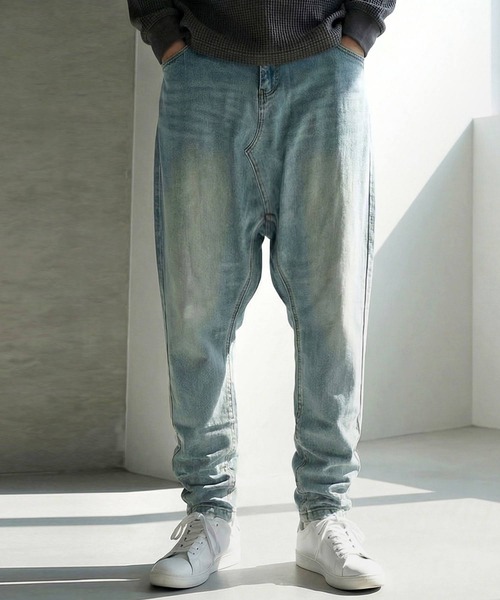 antiqua（アンティカ）の「サルエル デニムパンツ（デニムパンツ・レディース・ブルー系その他/インディゴブルー・LARGE/MEDIUM）」の20枚目の写真