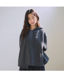 Clover Unbalance Hoodie Zip-Up, Charcoal