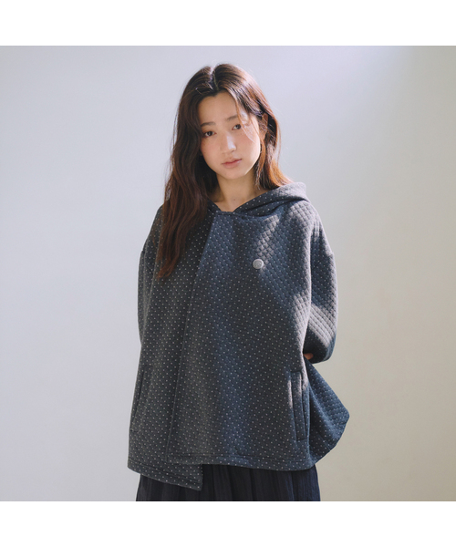 Clover Unbalance Hoodie Zip-Up, Charcoal