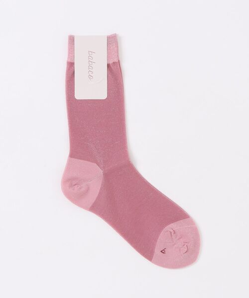 babaco（ババコ）の「babaco Lurex Sheer Socks（ソックス/靴下・レディース・ホワイト/ダークブラウン/ピンク・FREE）」の3枚目の写真