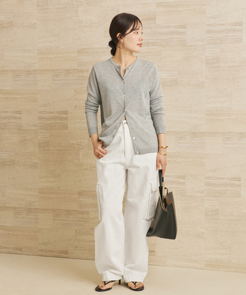 plage（プラージュ）の「R’IAM 麻混ホワイトデニムパンツ（デニムパンツ・レディース・ホワイト・38/36/34）」の10枚目の写真