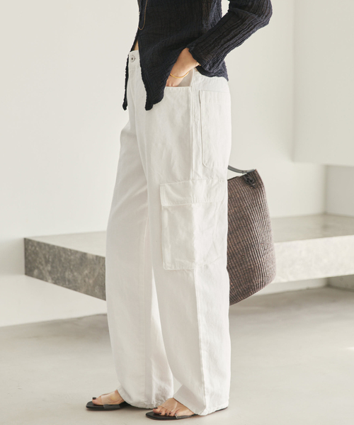 plage（プラージュ）の「R’IAM 麻混ホワイトデニムパンツ（デニムパンツ・レディース・ホワイト・38/36/34）」の15枚目の写真