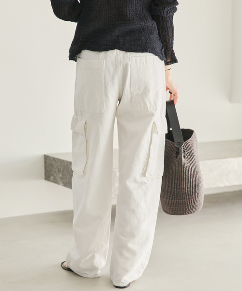 plage（プラージュ）の「R’IAM 麻混ホワイトデニムパンツ（デニムパンツ・レディース・ホワイト・38/36/34）」の16枚目の写真