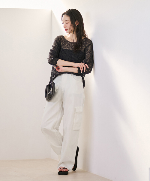 plage（プラージュ）の「R’IAM 麻混ホワイトデニムパンツ（デニムパンツ・レディース・ホワイト・38/36/34）」の17枚目の写真