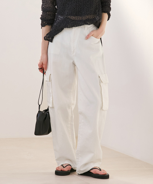 plage（プラージュ）の「R’IAM 麻混ホワイトデニムパンツ（デニムパンツ・レディース・ホワイト・38/36/34）」の22枚目の写真