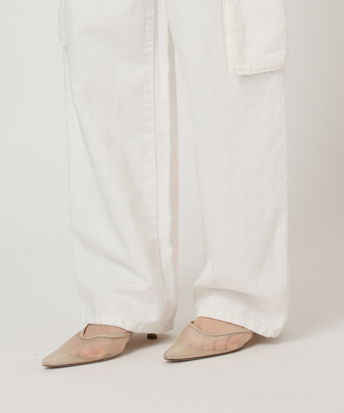 plage（プラージュ）の「R’IAM 麻混ホワイトデニムパンツ（デニムパンツ・レディース・ホワイト・38/36/34）」の3枚目の写真