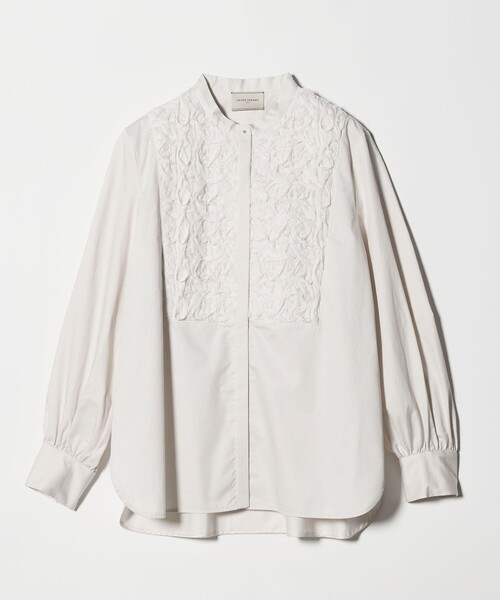 UNITED ARROWS（ユナイテッドアローズ）の「サテン エンブロイダリーフラワー シャツ ブラウス（シャツ/ブラウス・レディース・ホワイト/ブラック/ナチュラル・FREE）」の3枚目の写真