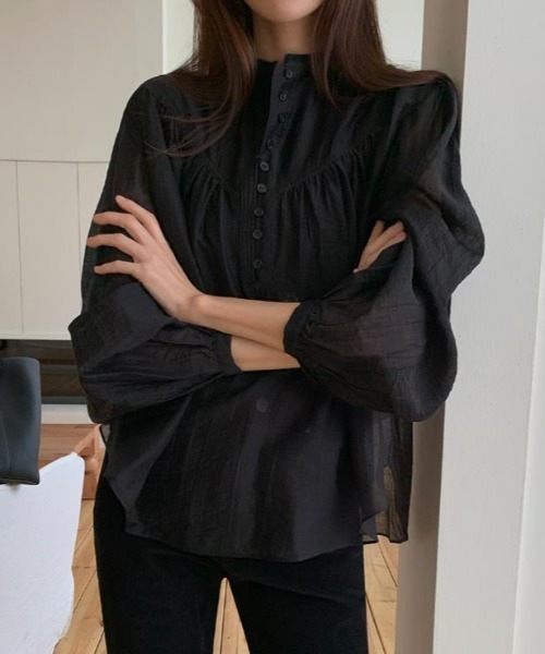 semplice（センプリチェ）の「ブラウス（シャツ/ブラウス・レディース・キャメル/ブラック・F）」の12枚目の写真