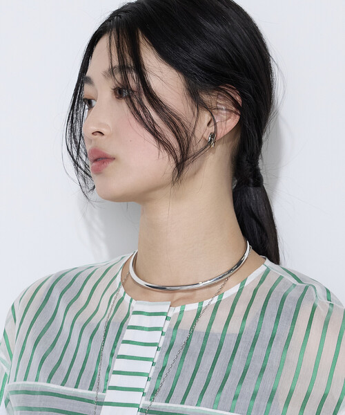 K.T KIYOKO TAKASE（キヨコタカセ）の「コットンシルク シアーストライプシャツ（シャツ/ブラウス・レディース・ホワイト×グリーン/ホワイト×ブルー・9号/7号）」の18枚目の写真