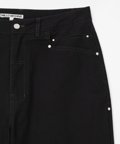 Millo Archive（ミロ アーカイブ）の「ブレットスタッドパンツ[ブラック]（その他パンツ・メンズ・その他・MEDIUM/LARGE/X-LARGE）」の3枚目の写真