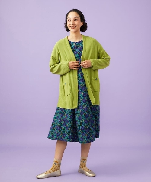 Jocomomola(ホコモモラ)の「Dorotea フラワープリントワンピース(ワンピース・レディース・アイボリー/ネイビー・40)」の10枚目の写真