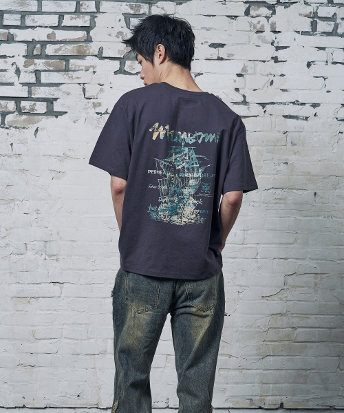 PEID(ペイド)の「PD ボヤジ 半袖Tシャツ チャコール(Tシャツ/カットソー・レディース・チャコール・2/3/4/5/6/1)」の2枚目の写真