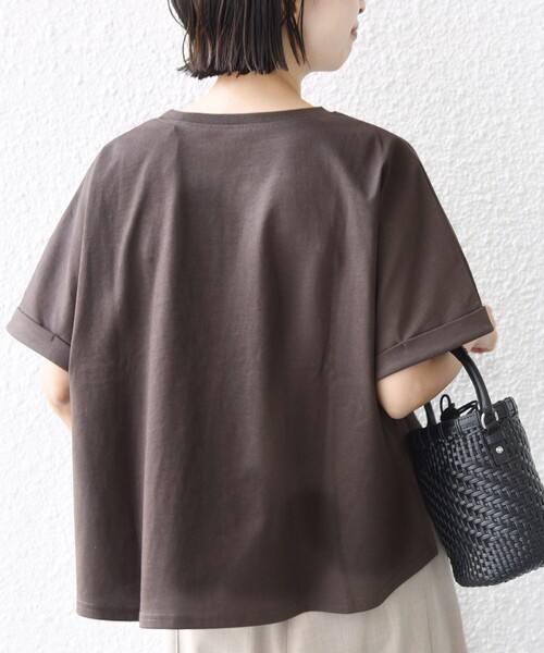 SHIPS(シップス)の「【WEB限定】〈汗染み防止/手洗い可能〉クロシェ レース ドッキング ショート スリーブ TEE(Tシャツ/カットソー・レディース・イエロー系/ブラウン/ホワイト・ONE SIZE)」の15枚目の写真
