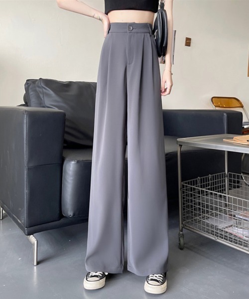 mielu(ミエル)の「ハイウエストスラックスパンツ(その他パンツ・レディース・ベージュ/ピンク/ブラウン/グレー/ブラック・LARGE/MEDIUM)」の12枚目の写真