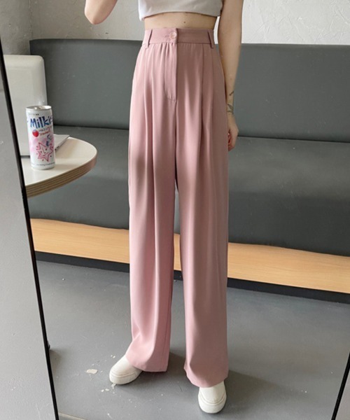 mielu(ミエル)の「ハイウエストスラックスパンツ(その他パンツ・レディース・ベージュ/ピンク/ブラウン/グレー/ブラック・LARGE/MEDIUM)」の15枚目の写真