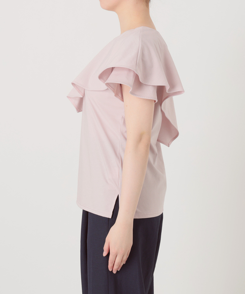 La TOTALITE（ラトータリテ）の「【洗える】ケープカットソー（Tシャツ/カットソー・レディース・グリーン/バーガンディー/グレー・FREE）」の8枚目の写真