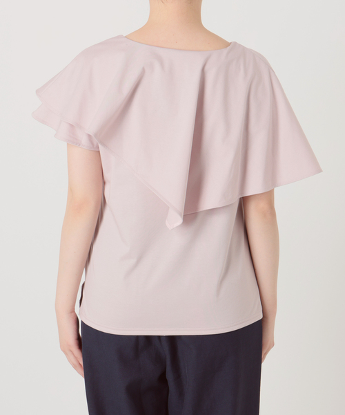 La TOTALITE（ラトータリテ）の「【洗える】ケープカットソー（Tシャツ/カットソー・レディース・グリーン/バーガンディー/グレー・FREE）」の9枚目の写真