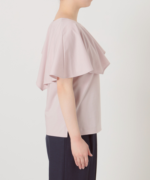 La TOTALITE（ラトータリテ）の「【洗える】ケープカットソー（Tシャツ/カットソー・レディース・グリーン/バーガンディー/グレー・FREE）」の10枚目の写真