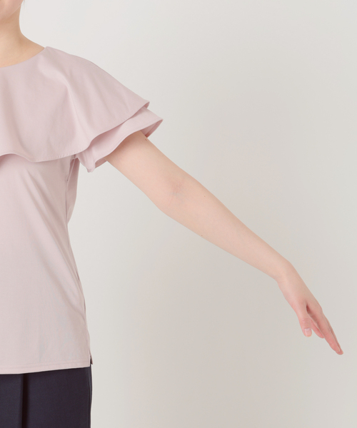 La TOTALITE（ラトータリテ）の「【洗える】ケープカットソー（Tシャツ/カットソー・レディース・グリーン/バーガンディー/グレー・FREE）」の11枚目の写真