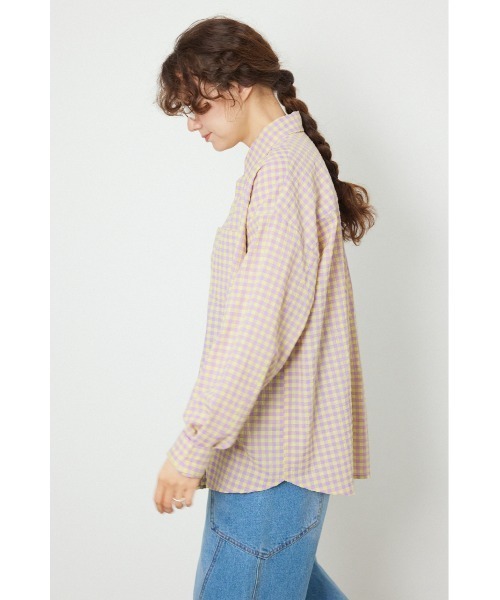 RODEO CROWNS WIDE BOWL(ロデオクラウンズワイドボウル)の「マルチパターンシャツ(シャツ/ブラウス・レディース・イエロー系その他/ブルー系その他3/ブラック系その他/パープル系その他・SMALL/MEDIUM)」の6枚目の写真