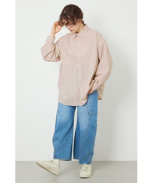 RODEO CROWNS WIDE BOWL(ロデオクラウンズワイドボウル)の「マルチパターンシャツ(シャツ/ブラウス・レディース・イエロー系その他/ブルー系その他3/ブラック系その他/パープル系その他・SMALL/MEDIUM)」の8枚目の写真