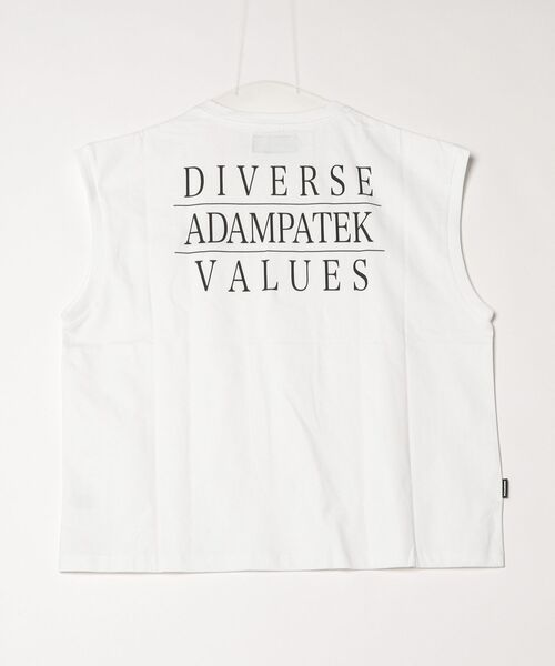 ADAM PATEK（アダムパテック）の「【ADAMPATEK/アダムパテック】logo embroidery sleeveless/ロゴ刺繍プリントノースリーブTシャツ（Tシャツ/カットソー・メンズ・ホワイト・2）」の2枚目の写真