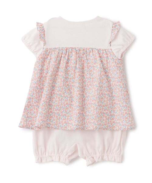 Sophie la girafe（ソフィーラジラフ）の「花柄ショートオール【日本製】（ロンパース・キッズ・ピンク/ブルー・80ｃｍ/70cm）」の3枚目の写真