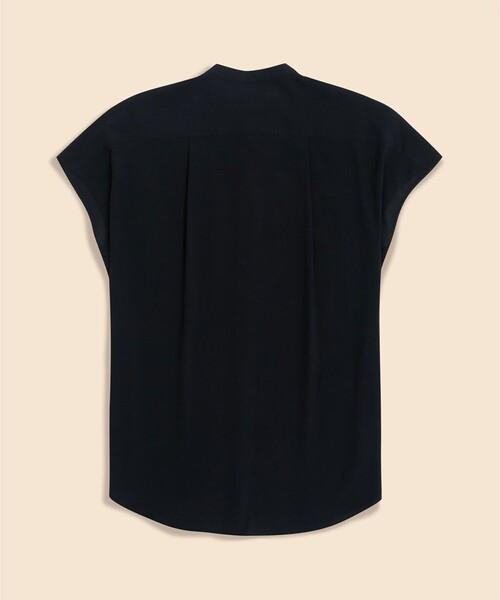 BROOKS BROTHERS(ブルックスブラザーズ)の「コットンボイル ダブルポケット リラックスフィット ノースリーブブラウス(シャツ/ブラウス・レディース・ネイビー・MEDIUM/SMALL)」の2枚目の写真