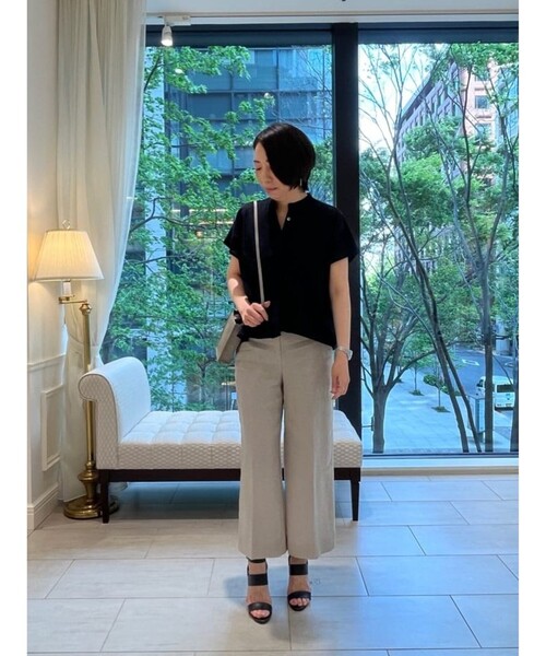 BROOKS BROTHERS(ブルックスブラザーズ)の「コットンボイル ダブルポケット リラックスフィット ノースリーブブラウス(シャツ/ブラウス・レディース・ネイビー・MEDIUM/SMALL)」の5枚目の写真
