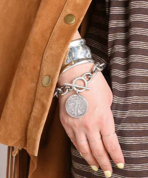 AP STUDIO(エーピーストゥディオ)の「【JANIS SAVITT/ジャニス・サビット】Silver Coin Bracelet(ブレスレット・レディース・シルバー・FREE)」の9枚目の写真