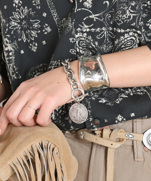 AP STUDIO(エーピーストゥディオ)の「【JANIS SAVITT/ジャニス・サビット】Silver Coin Bracelet(ブレスレット・レディース・シルバー・FREE)」の8枚目の写真