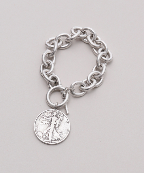 AP STUDIO(エーピーストゥディオ)の「【JANIS SAVITT/ジャニス・サビット】Silver Coin Bracelet(ブレスレット・レディース・シルバー・FREE)」の5枚目の写真