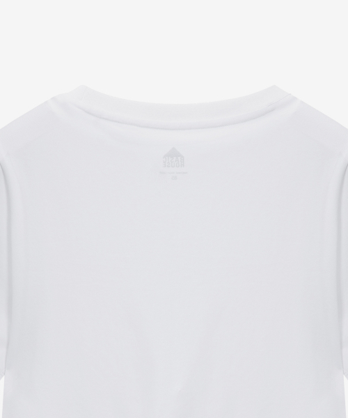 BASIC HOUSE（ベーシックハウス）の「女性 スパン ラウンドネック レギュラーフィット 半袖Tシャツ ホワイト（Tシャツ/カットソー・レディース・ホワイト・90/100/85/95）」の12枚目の写真