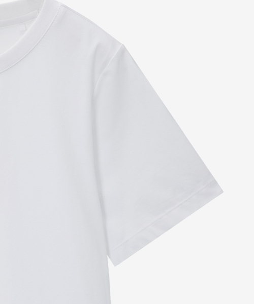 BASIC HOUSE（ベーシックハウス）の「女性 スパン ラウンドネック レギュラーフィット 半袖Tシャツ ホワイト（Tシャツ/カットソー・レディース・ホワイト・90/100/85/95）」の13枚目の写真