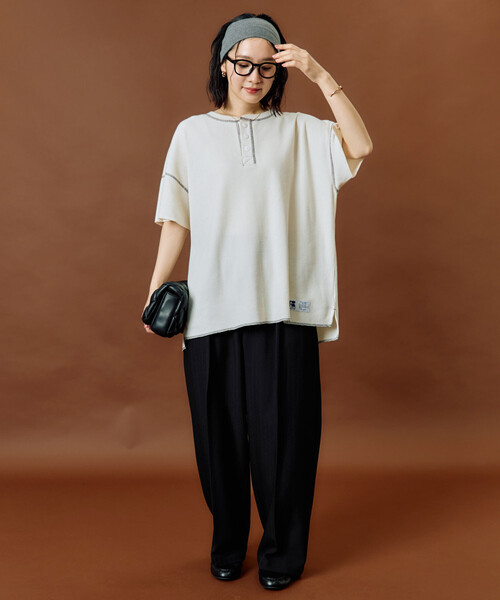 か*可様 【値下げ可能】igusa STAR WAFFLE TOP セール】限定展開 RUSSELL ATHLETIC × FREAK'S STORE/ラッセル