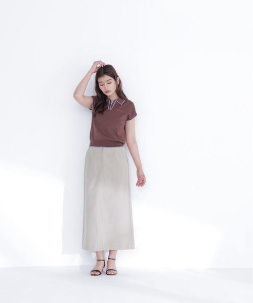 NATURAL BEAUTY BASIC(ナチュラルビューティーベーシック)の「リネンブレンドナロースカート(スカート・レディース・オフホワイト/チャコールグレー/ベージュ・P/S/MEDIUM)」の20枚目の写真