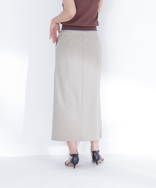 NATURAL BEAUTY BASIC(ナチュラルビューティーベーシック)の「リネンブレンドナロースカート(スカート・レディース・オフホワイト/チャコールグレー/ベージュ・P/S/MEDIUM)」の21枚目の写真
