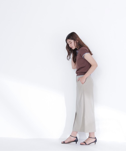 NATURAL BEAUTY BASIC(ナチュラルビューティーベーシック)の「リネンブレンドナロースカート(スカート・レディース・オフホワイト/チャコールグレー/ベージュ・P/S/MEDIUM)」の22枚目の写真